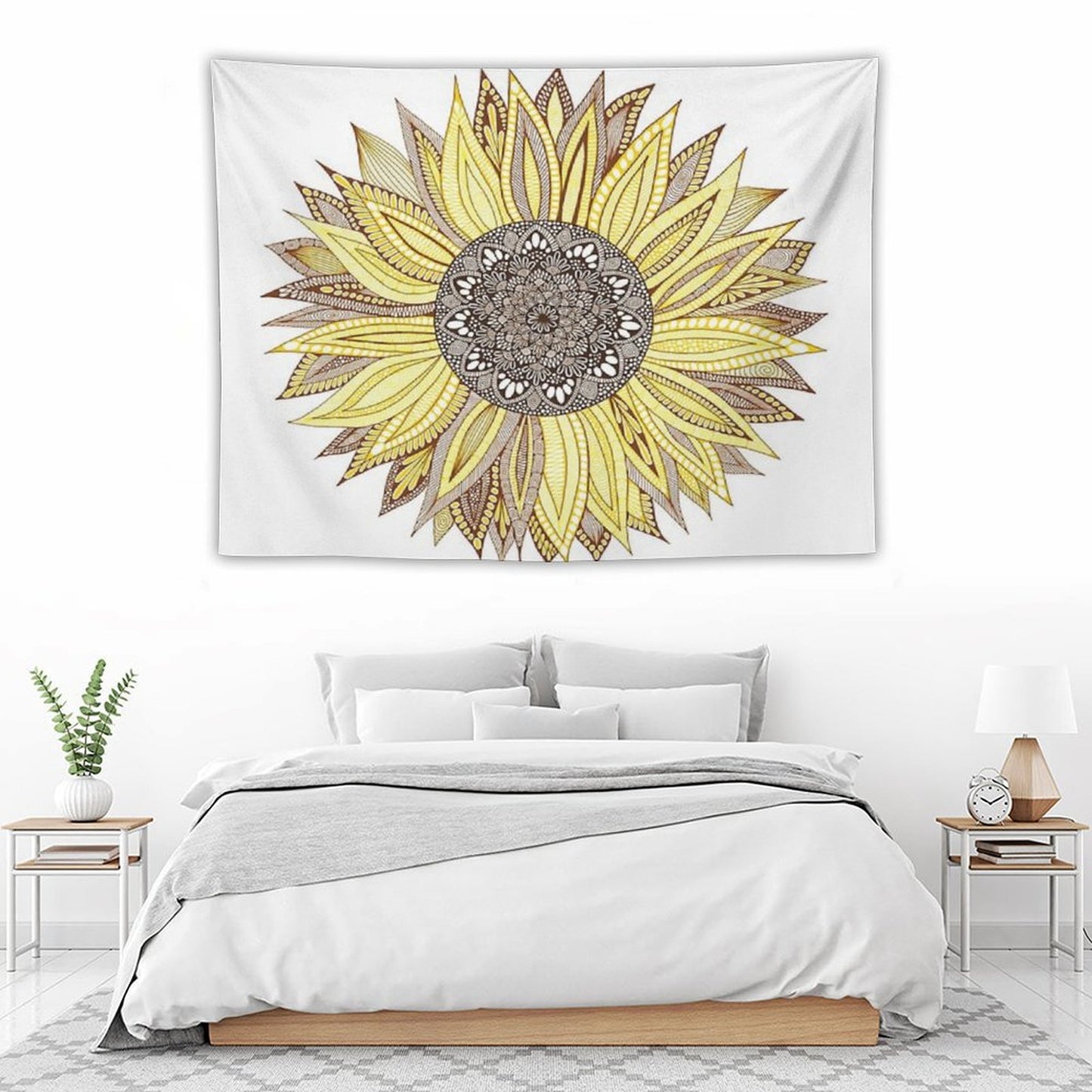Sunflower Mandala Tapestry