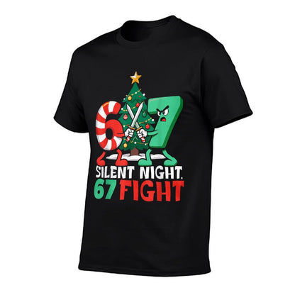 Silent Night 67 Fight Funny Christmas  Easy-care T-Shirt