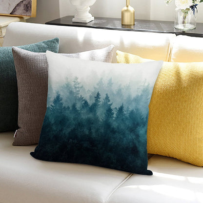 The Heart Of My Heart  So Far From Home In A Misty Foggy Fall Wilderness Forest Soft High-Density Material Throw Pillow