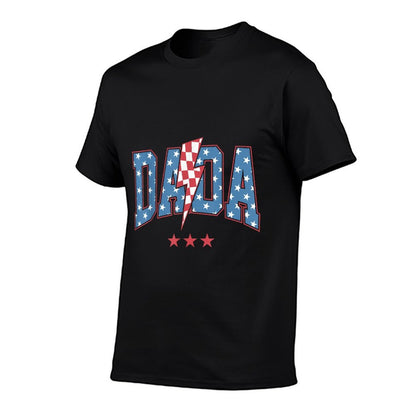 Mama Dada Mini 4th of July American Family Matchings  Cotton T-Shirt