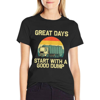 Cool Garbage Truck For Men Kids Boys Trash Waste Management T-Shirt