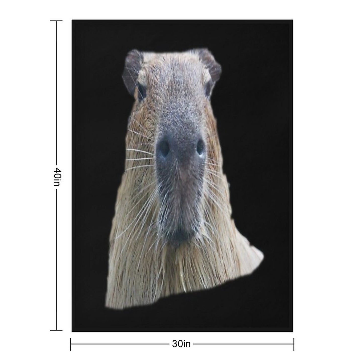 The Capybara Granddad Throw Blanket