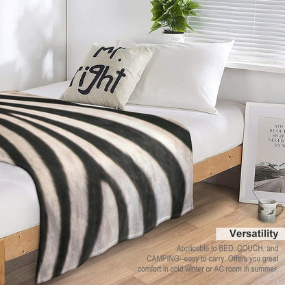 Zebra Print. Safari Animal Lovers Decor. Throw Blanket