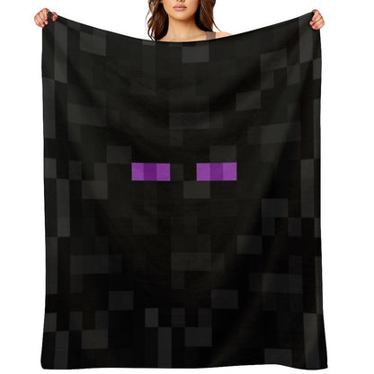 Enderman Pattern Throw Blanket