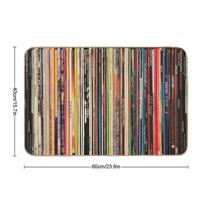 Record Collector Bath Mat