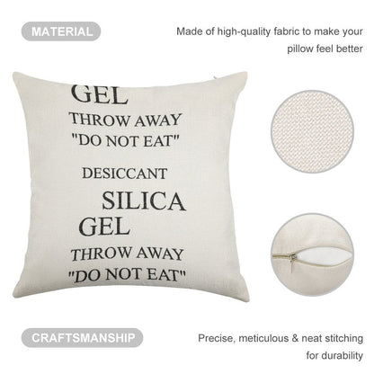 Do Not Eat - Silica Gel Linen Throw Pillow Cover