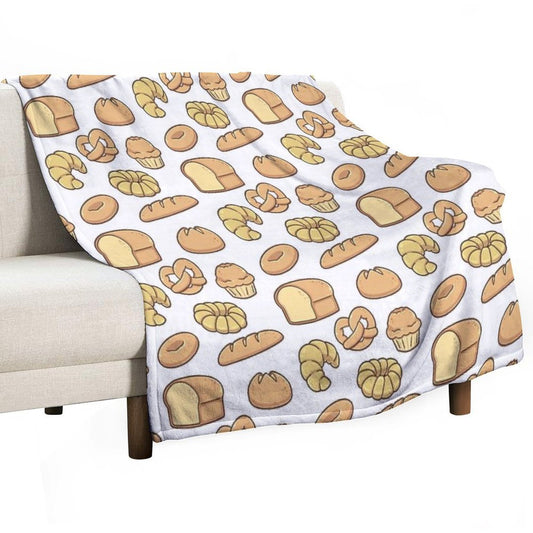 All Types of Bread Pattern Throw Blanket