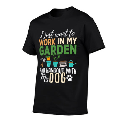 Gardening Dog Lover Gardener Garden Pet Gift Plants T-Shirt