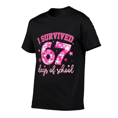Retro I Survived 67 Days of School Funny 67 Teacher Students  Breathable T-Shirt