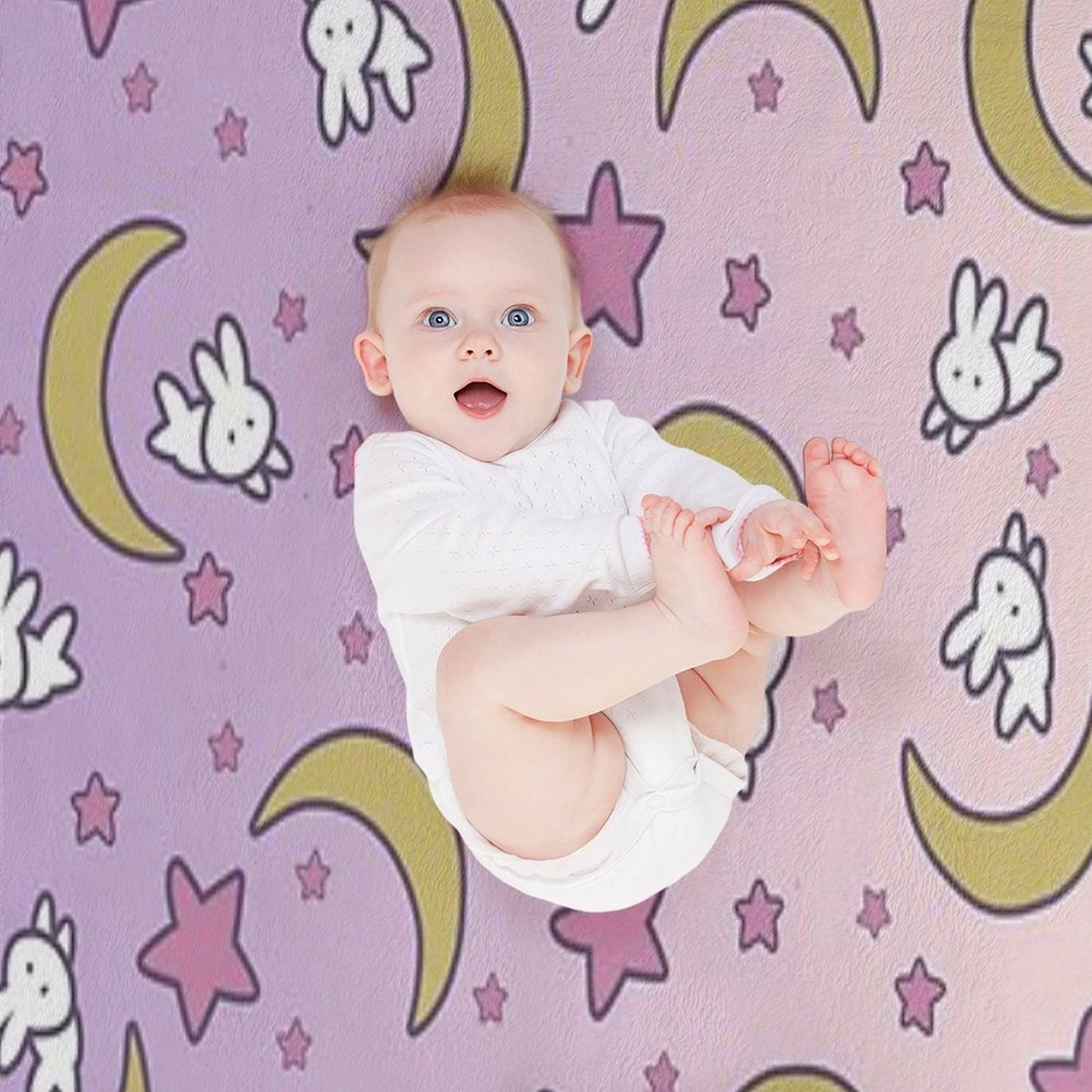 Sailor Moon - Usagi's Print Moon Bunny Blanket Throw Blanket