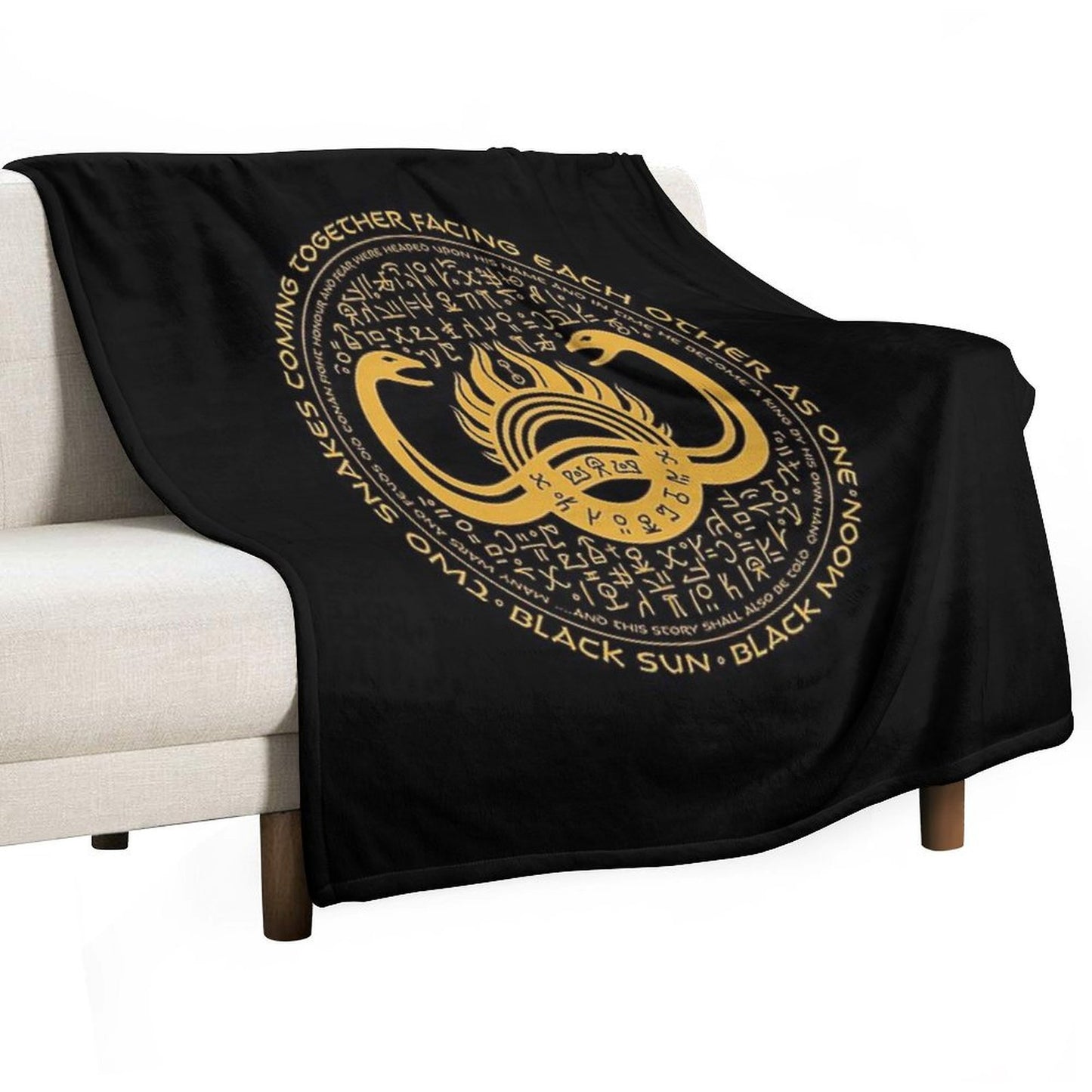 Thulsa Doom Two Snakes Coming Together Throw Blanket