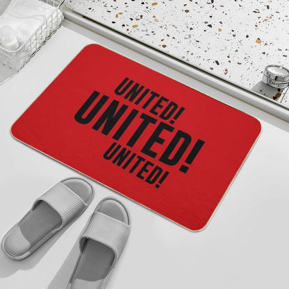 United! United! United! Black Bath Mat