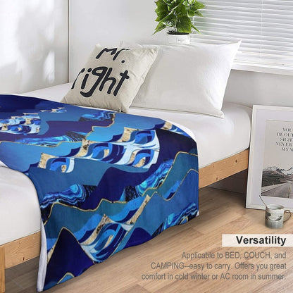 Ocean Blue Throw Blanket