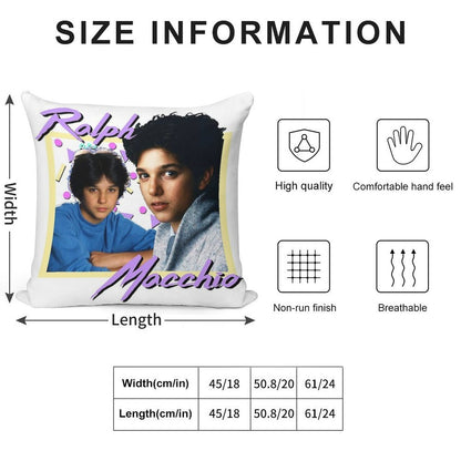 80s Ralph Macchio Soft Reinforced Edging Throw Pillow