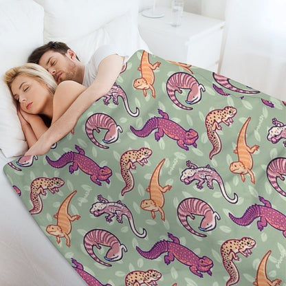 Reptile Rave Throw Blanket