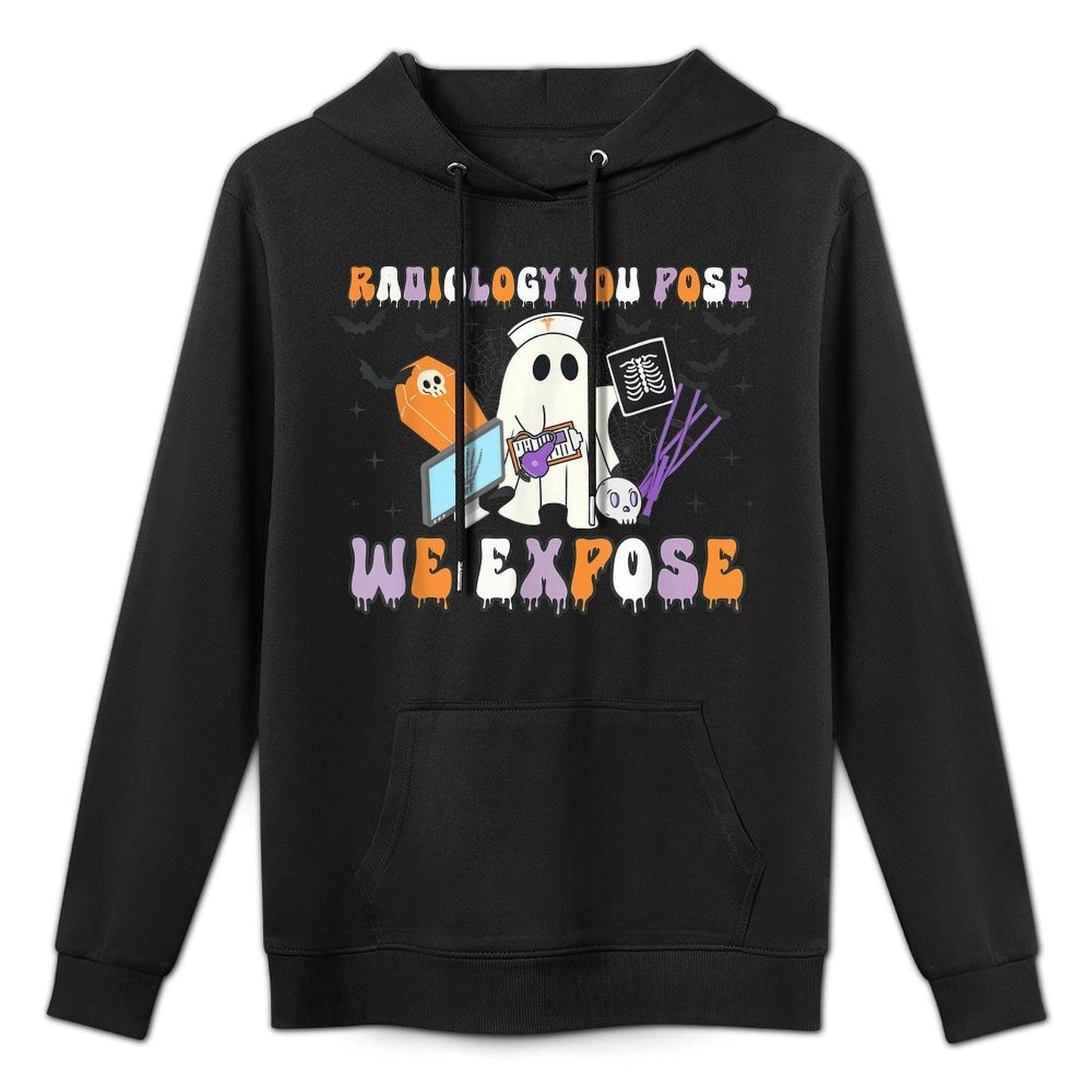 Radiology You Pose We Expose Halloween Ghost Rad Tech X-ray Machine Washable Hoodie