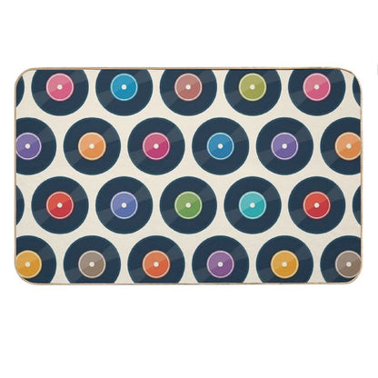 Vinyl Record Collection Bath Mat