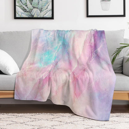 Iridescent Marble Throw Blanket