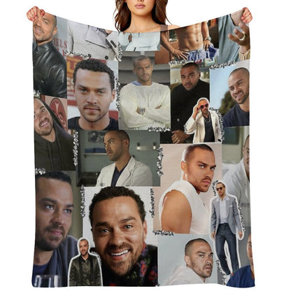 Jackson Avery Collage Throw Blanket