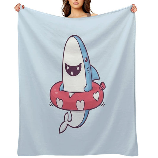 Shark Summer Fun Throw Blanket
