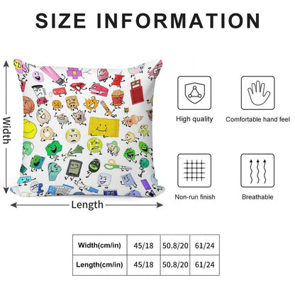 BFB And TPOT Full Cast Print Soft Shrink-Resistant Throw Pillow