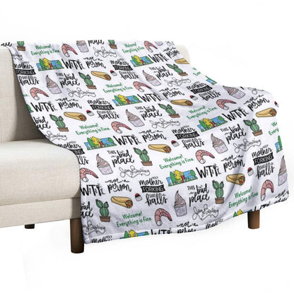 The Good Place TV Show Art Throw Blanket