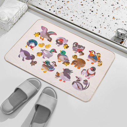 Duck And Duckling Bath Mat