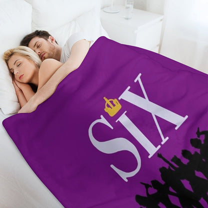 Six The Musical Playbill Throw Blanket