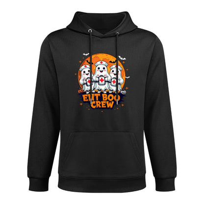 Spooky ENT Boo Crew Nurse Halloween Ghost Otolaryngologist Cotton-Polyester Blend Hoodie