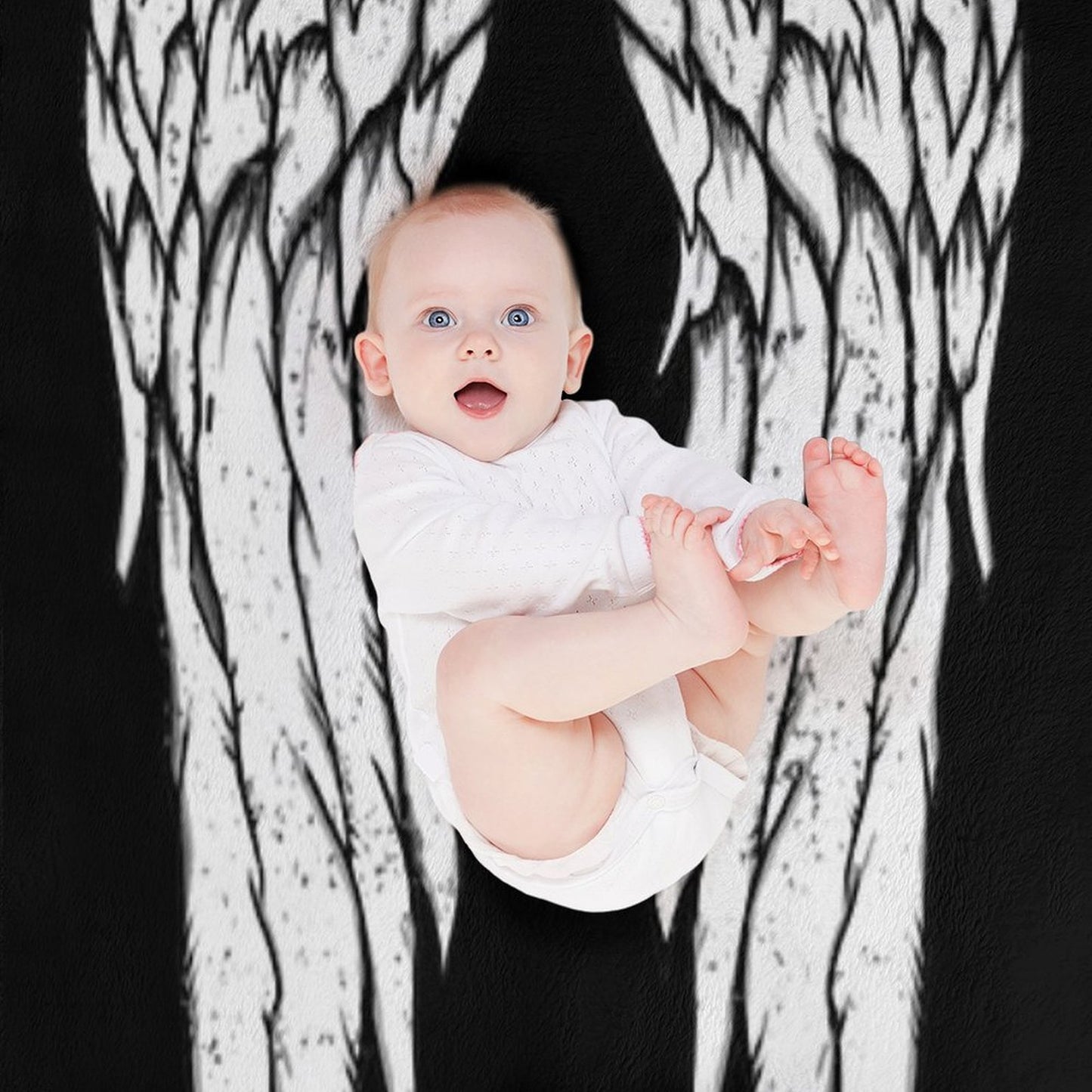 Daryl Dixon Wings - Zombie Throw Blanket