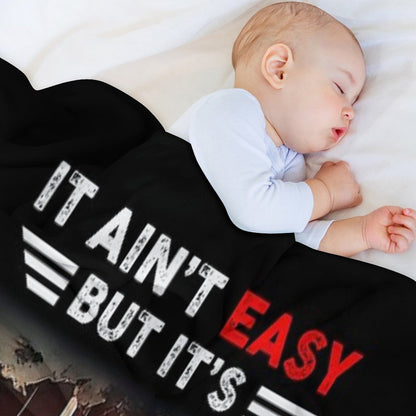 Truck It Ain&Rsquo;T Easy But It&Rsquo;S Fa Kenworth It Throw Blanket