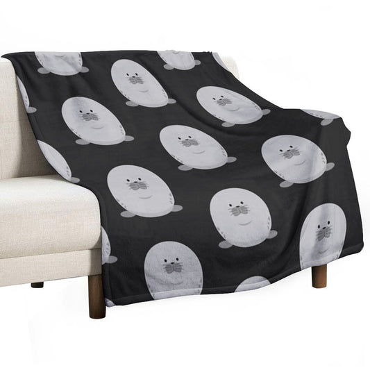 Cute Chonky Seal Throw Blanket