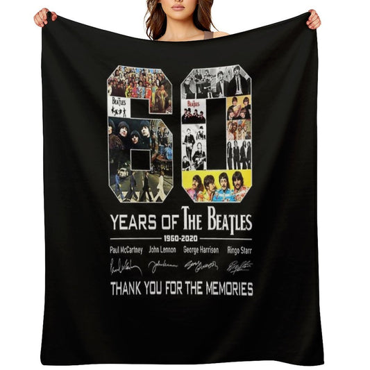 Happy Anniversary 62 Years 1960 2022 TheBeatles Handmade Throw Blanket