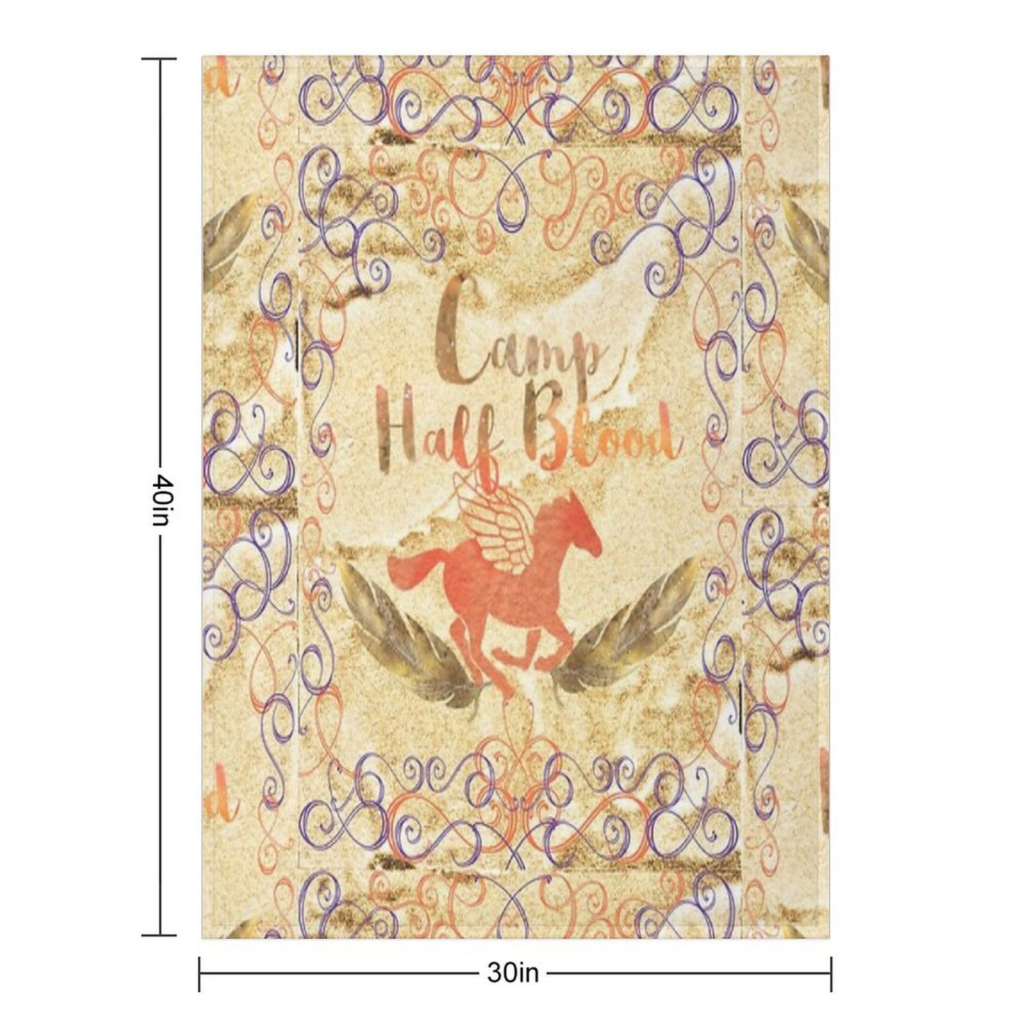 Camp Half Blood on Gold V2 Throw Blanket