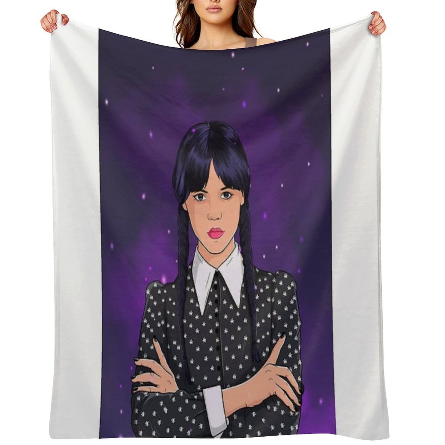 Wednesday Addams Jenna Ortega Throw Blanket
