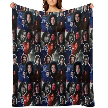 Adam Driver As BenKylo Collage Edit Throw Blanket