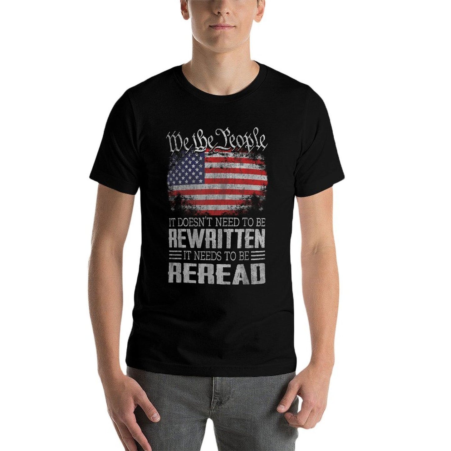 US Constitution of The USA Needs To Be Reread  Polyester Blend T-Shirt