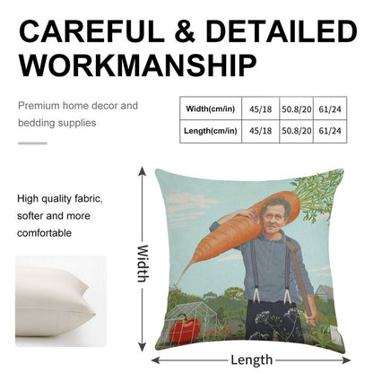 Monty Don Linen Throw Pillow Cover