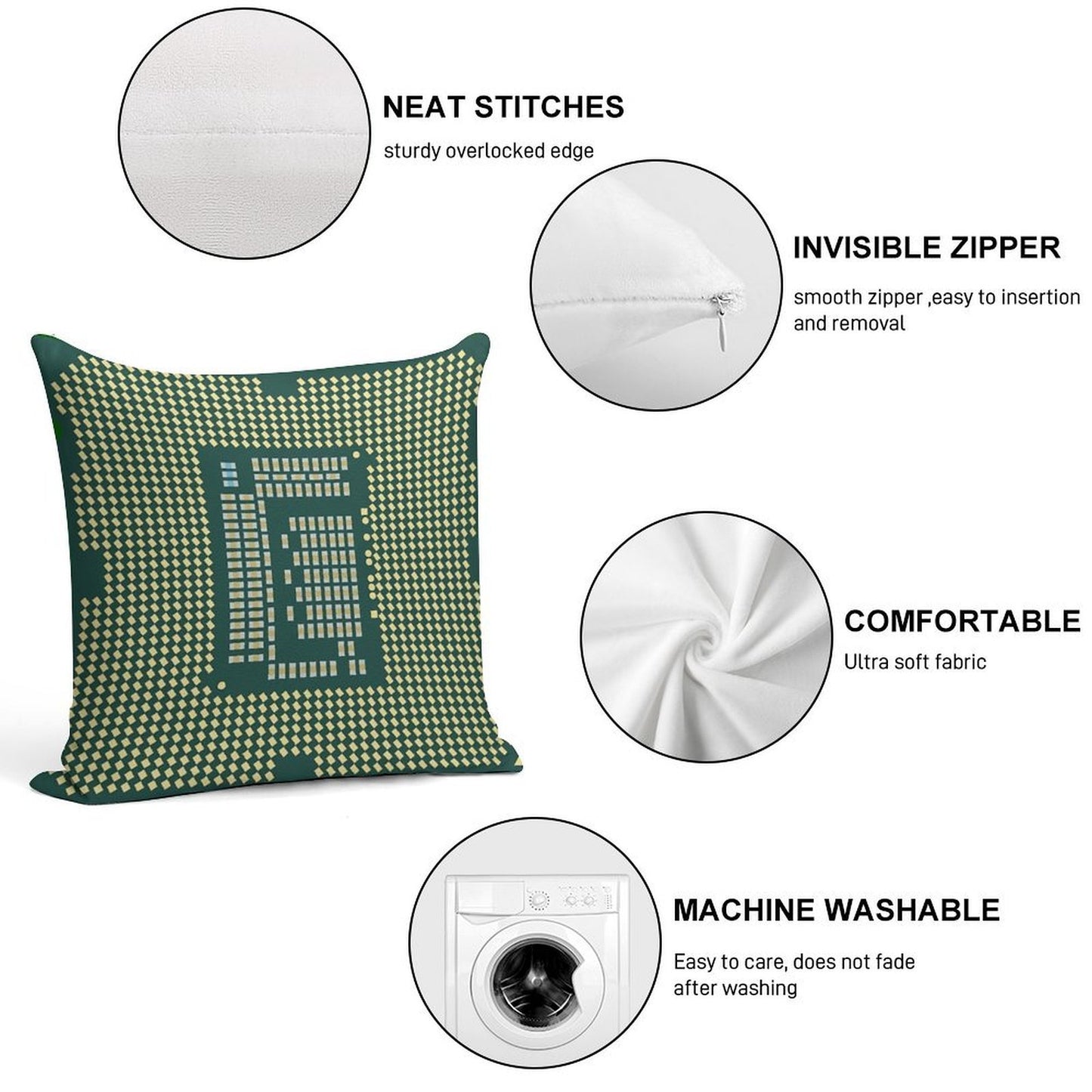 Intel Core CPU Processor Bottom Soft Warmth Comfort Throw Pillow