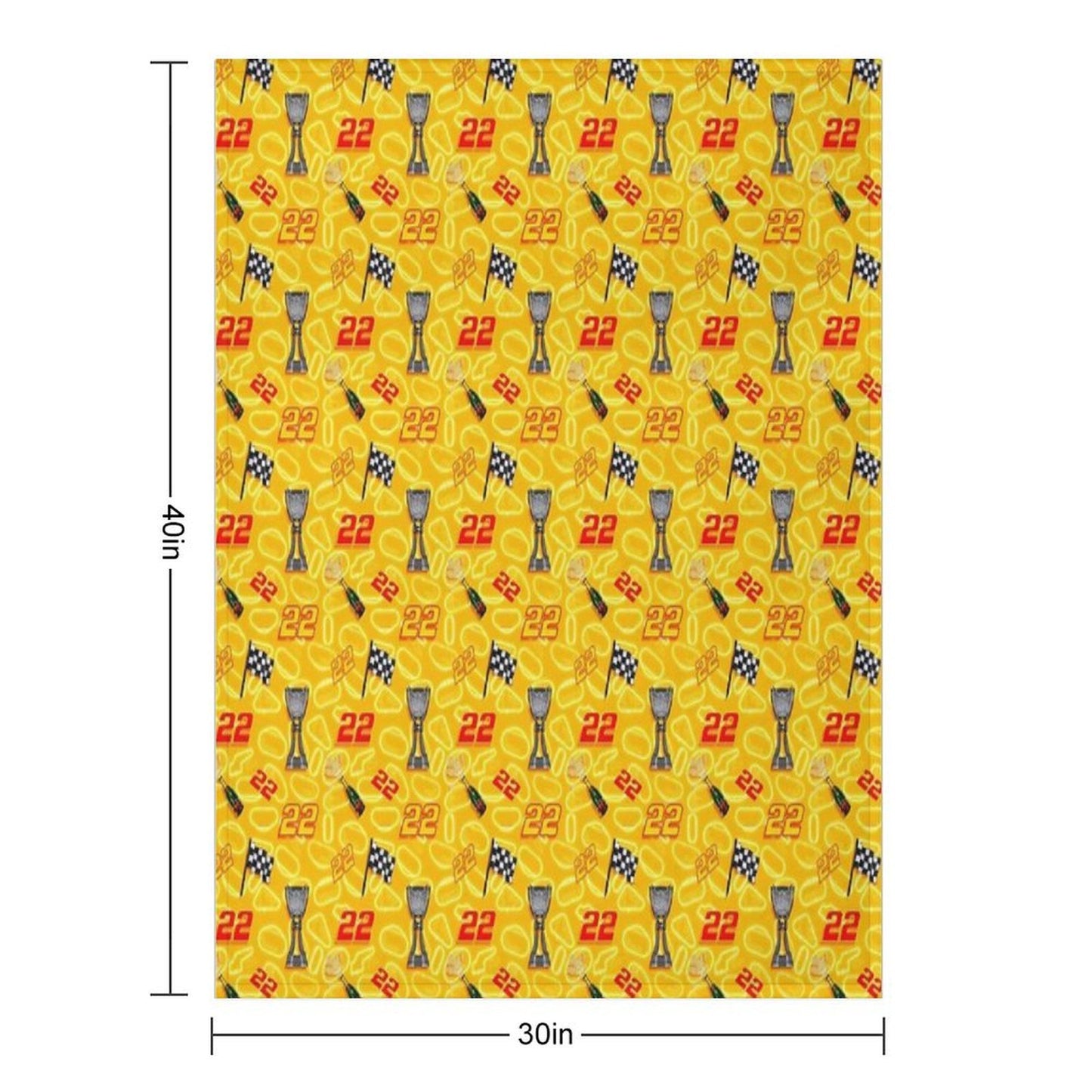 Joey Logano But It’s A Looping Pattern (yellow) Throw Blanket