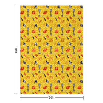 Joey Logano But It’s A Looping Pattern (yellow) Throw Blanket