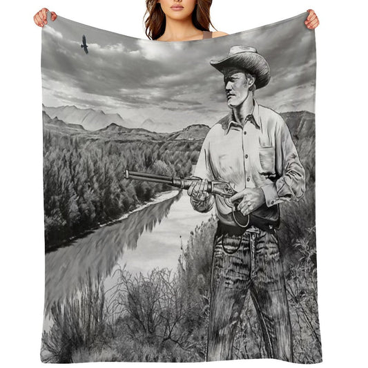 The Rifleman Chuck Connors Throw Blanket