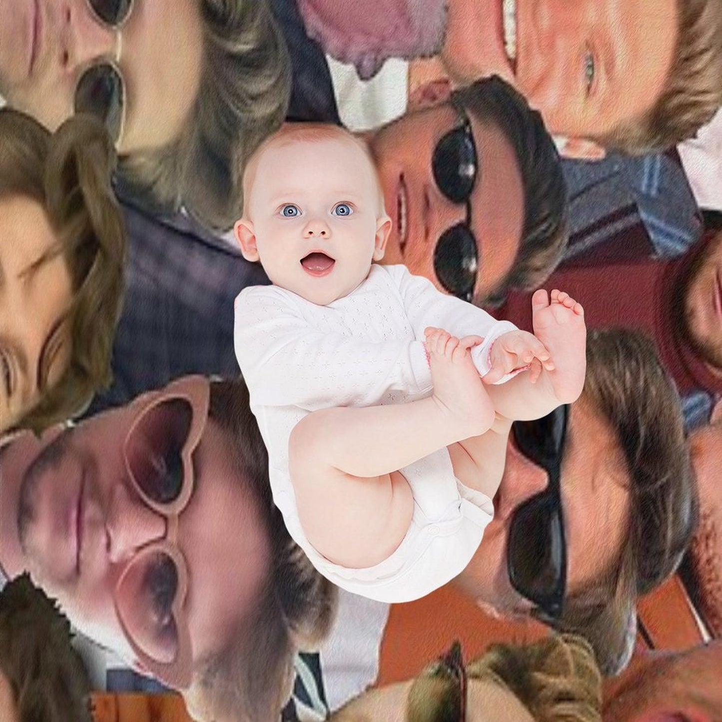 NiallHoran Photo Collage Throw Blanket