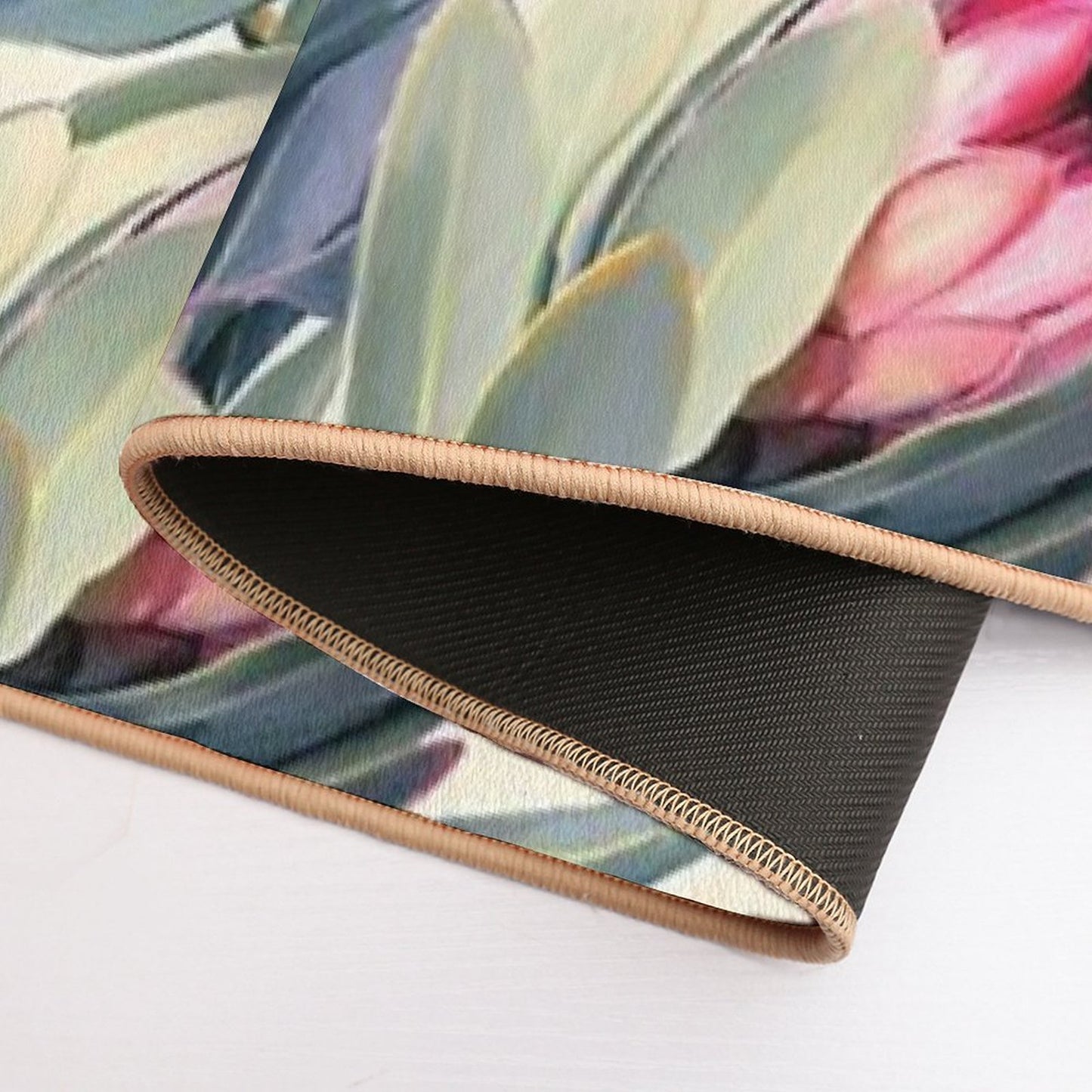Painted Protea Pattern  High-Traffic Bath Mat