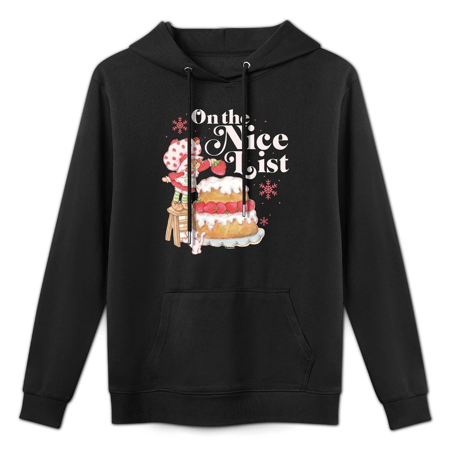 Strawberry Shortcake Christmas On The Nice List Chest Poster Sweatshirt Shape Retention Hoodie