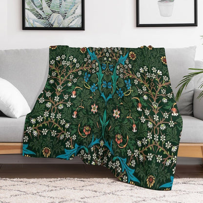 Blackthorn by William Morris, 1892 Throw Blanket