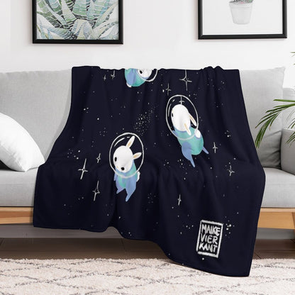 Space Bunnies Throw Blanket