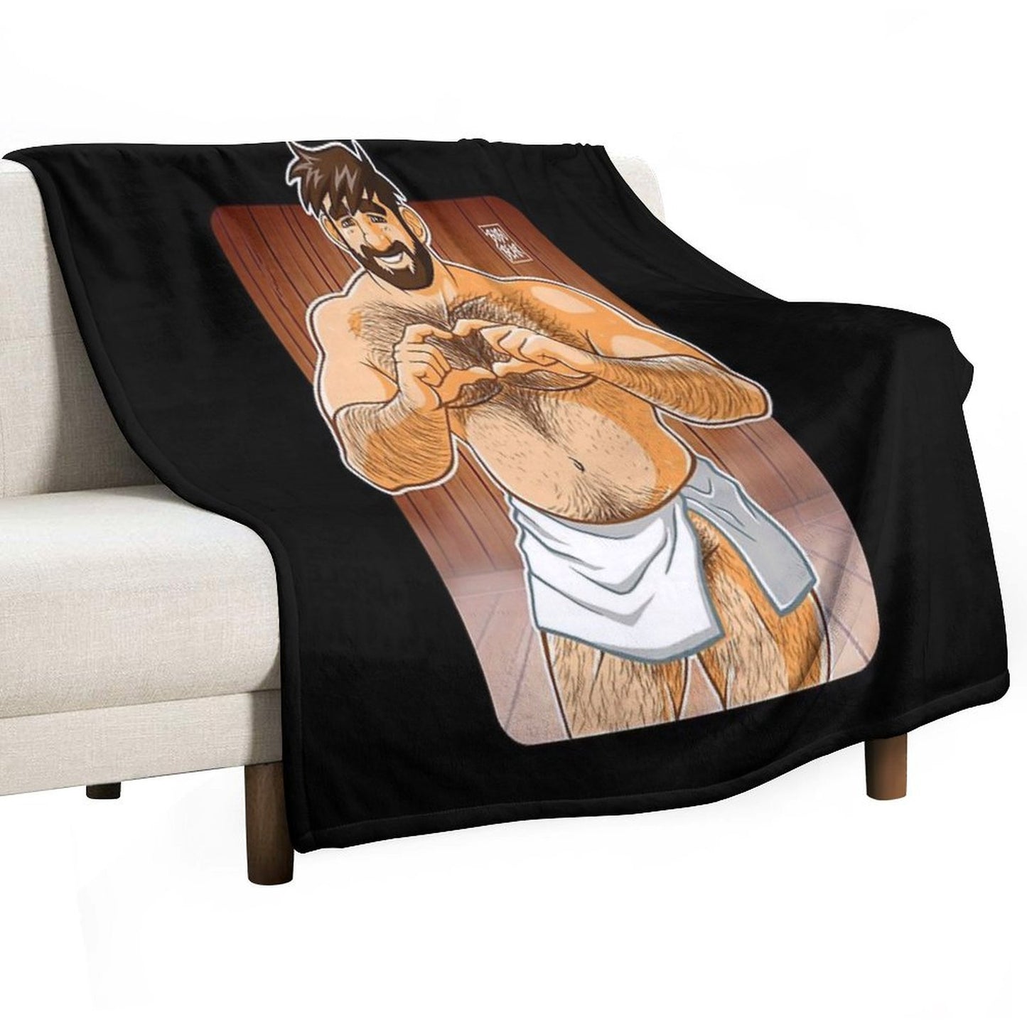 ADAM LIKES SAUNAS Throw Blanket
