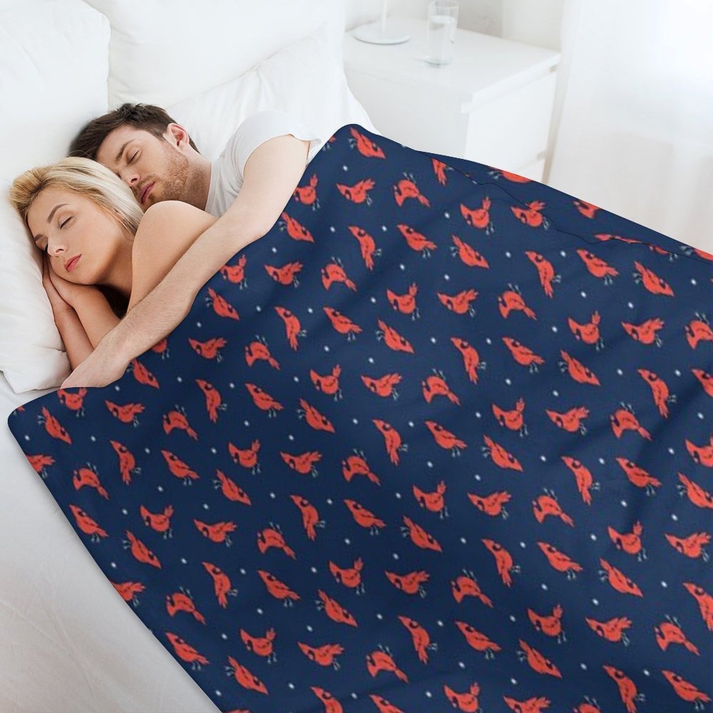 Cold Weather Birds Throw Blanket