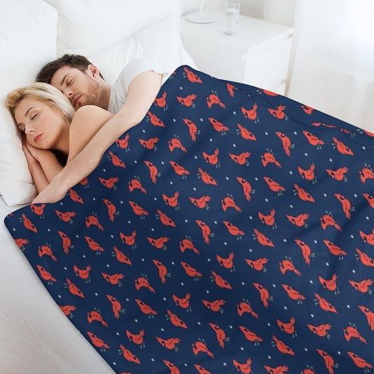 Cold Weather Birds Throw Blanket
